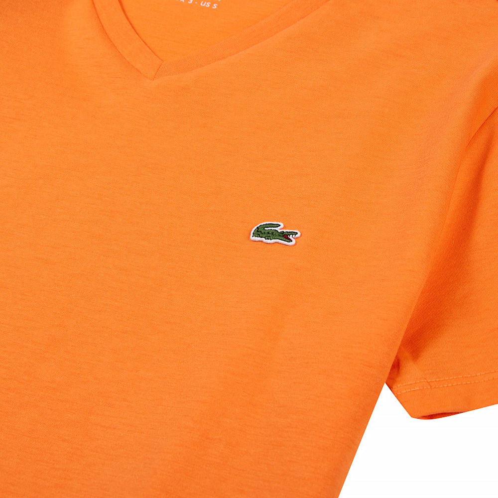 V-Neck Basic Tee | Mandarin Orange - Image 3