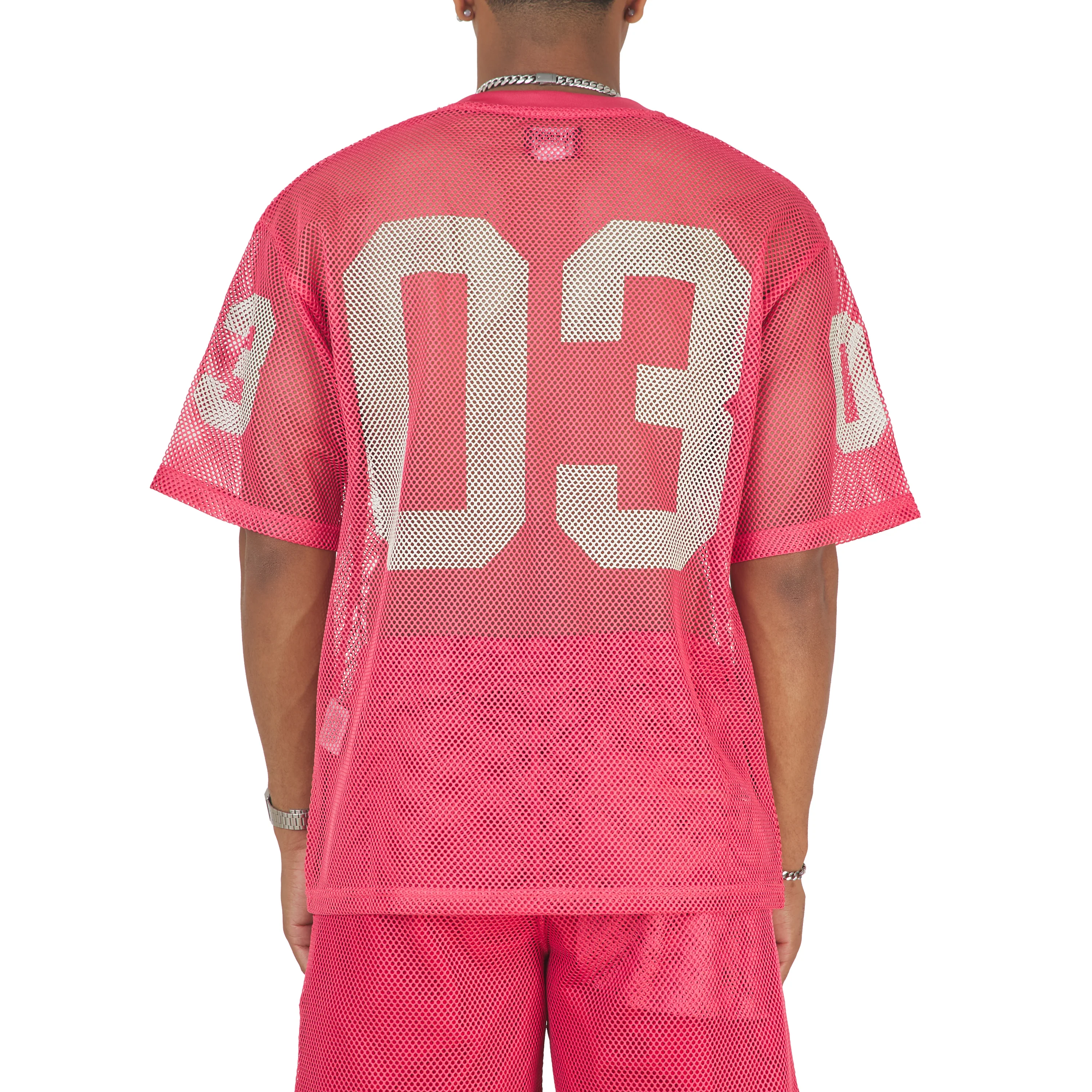 Varsity Mesh Tee | Desert Rose - Image 4