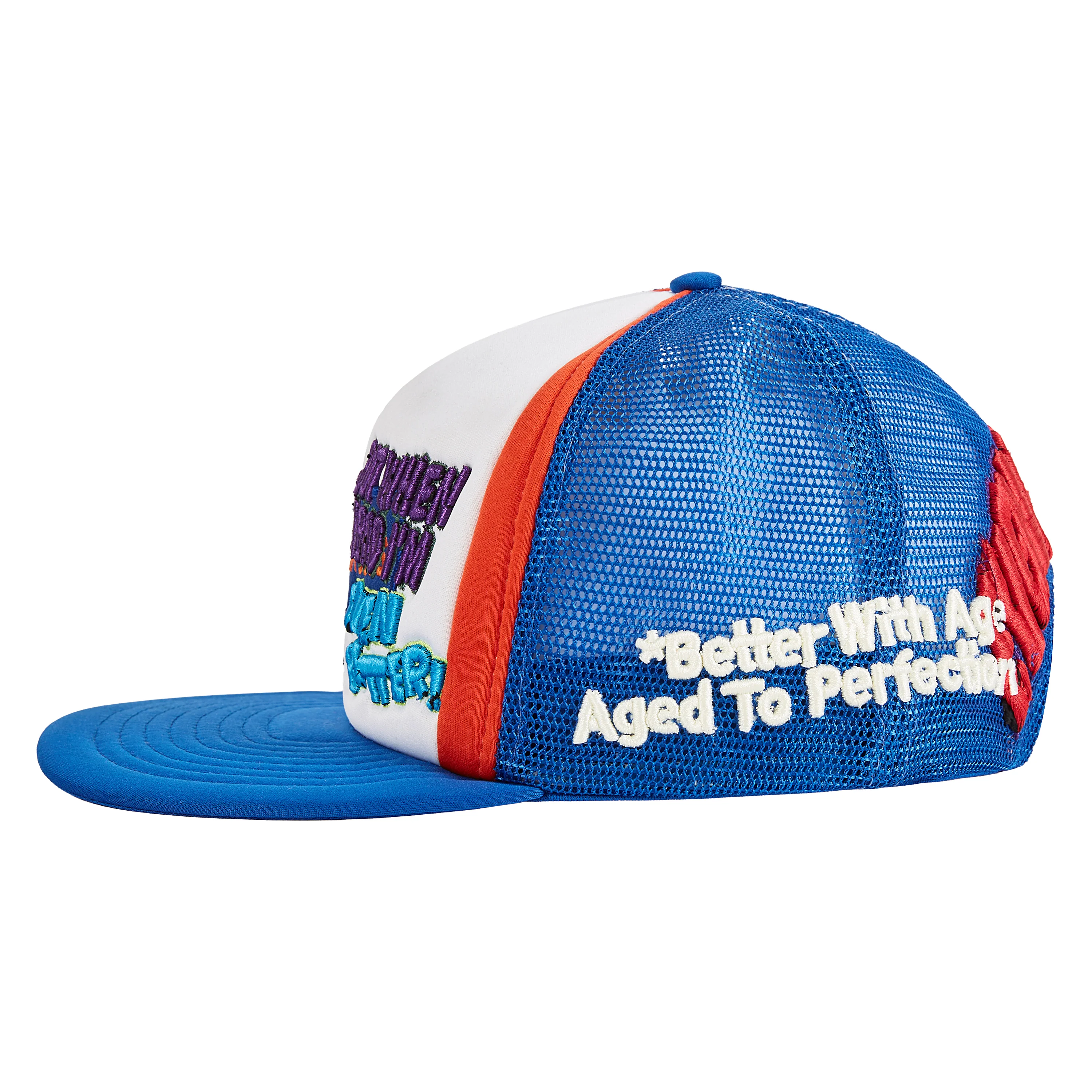Very Good Vintage Hat | Blue/White/Orange - Image 3