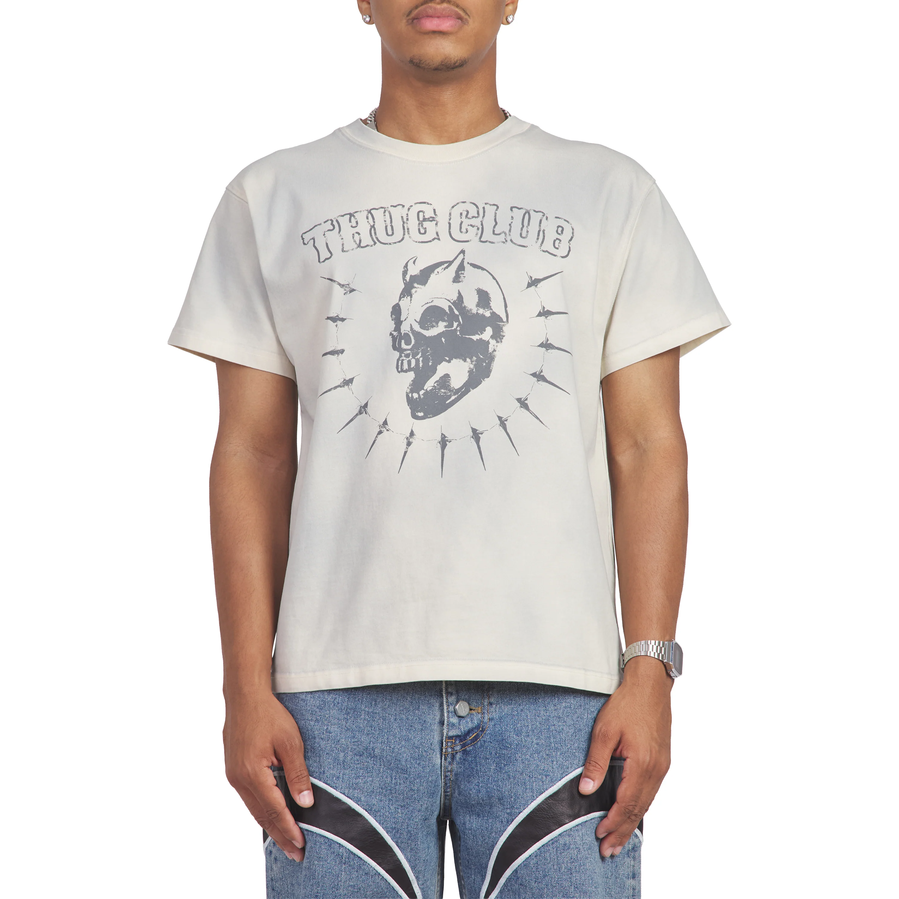 Vintage Riding Skull Tee | Cream - Image 3