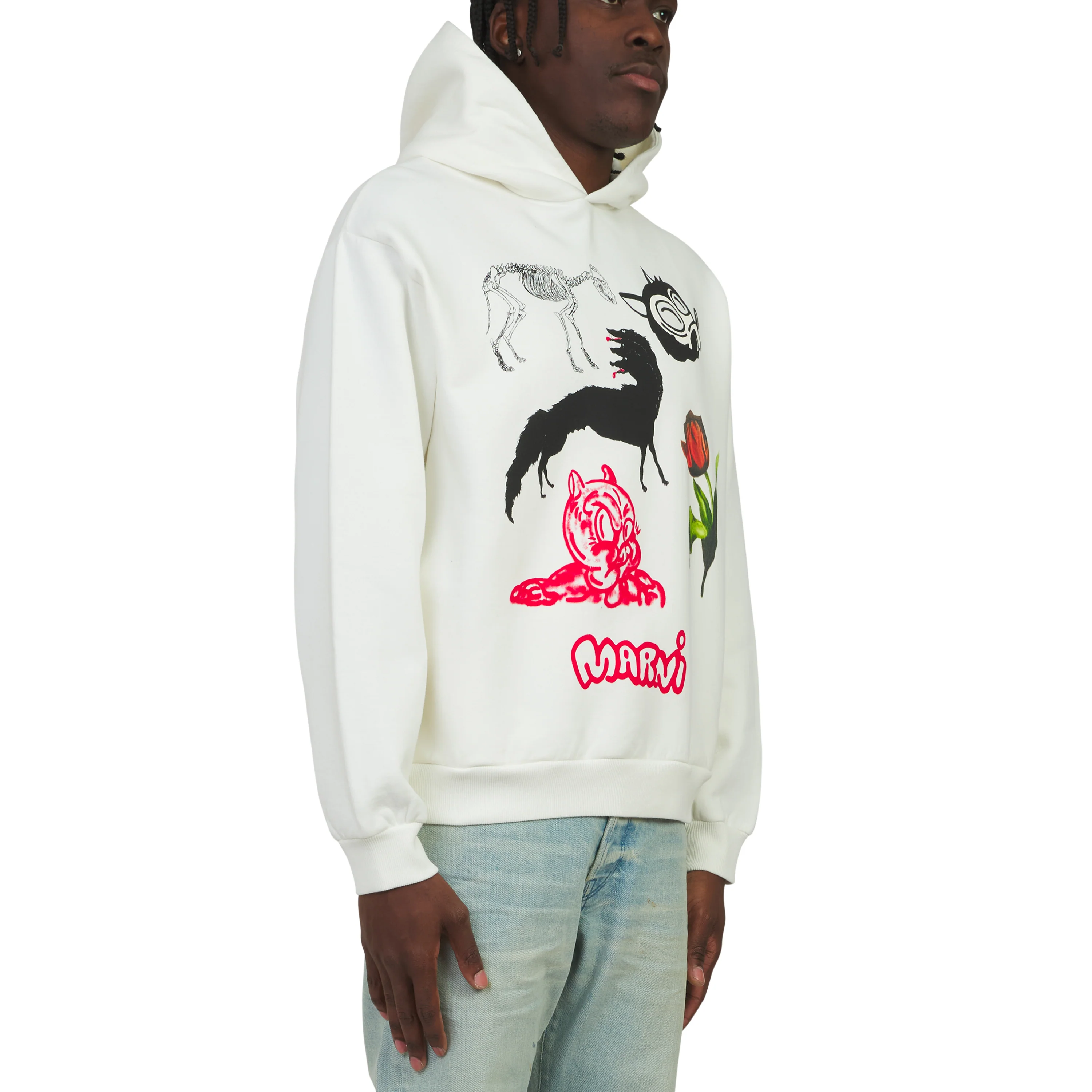 Wolf and Tulips Hoodie - Image 3