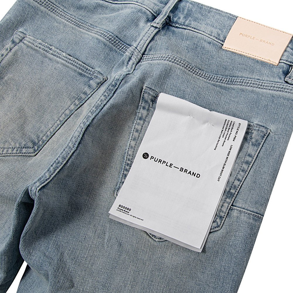 Worn Light Indigo Flared Denim - Image 5