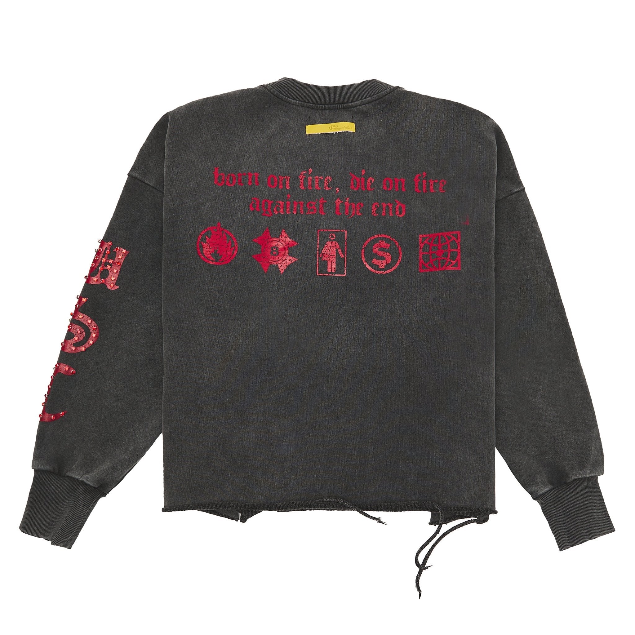 WSC Rhinestone Sweatshirt | Black/Red - Image 2