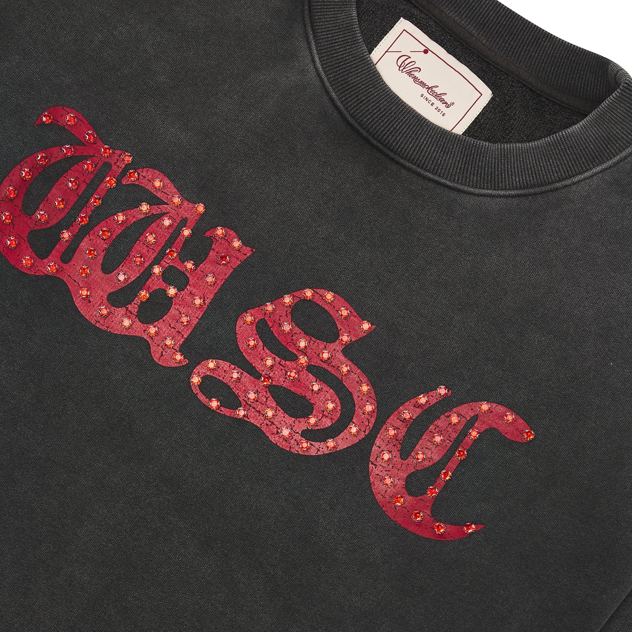 WSC Rhinestone Sweatshirt | Black/Red - Image 3