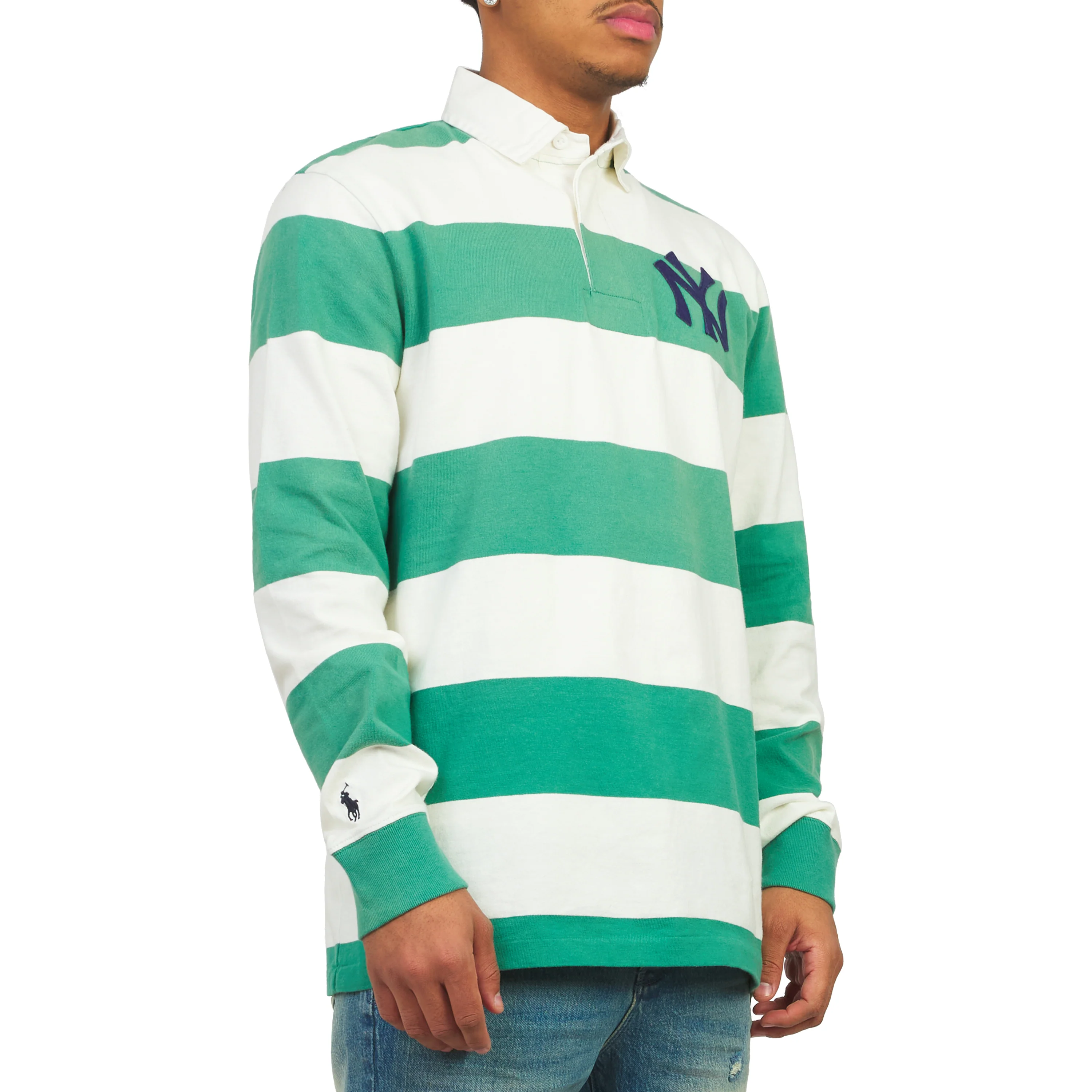 Yankees™ Rugby Shirt | Green/White - Image 2