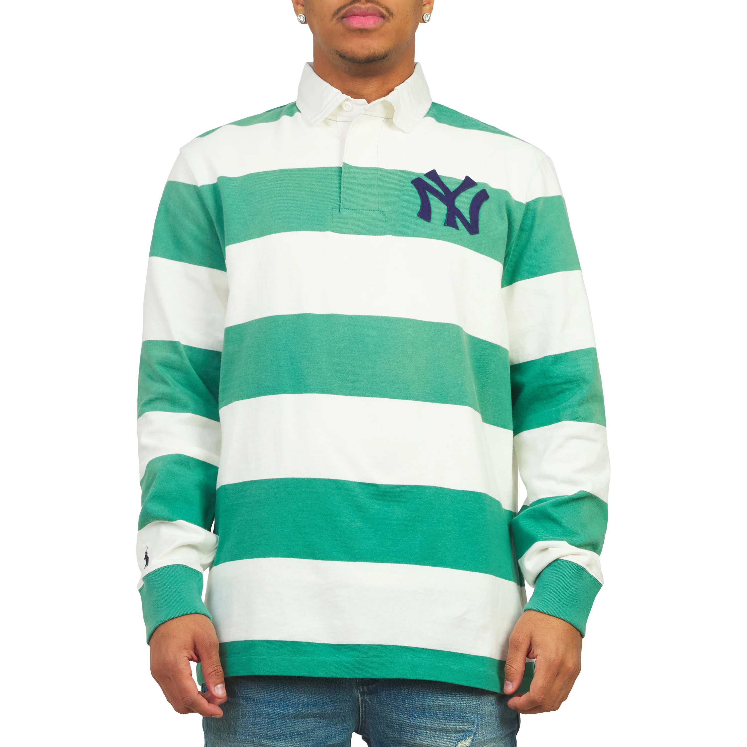 Yankees™ Rugby Shirt | Green/White - Image 3